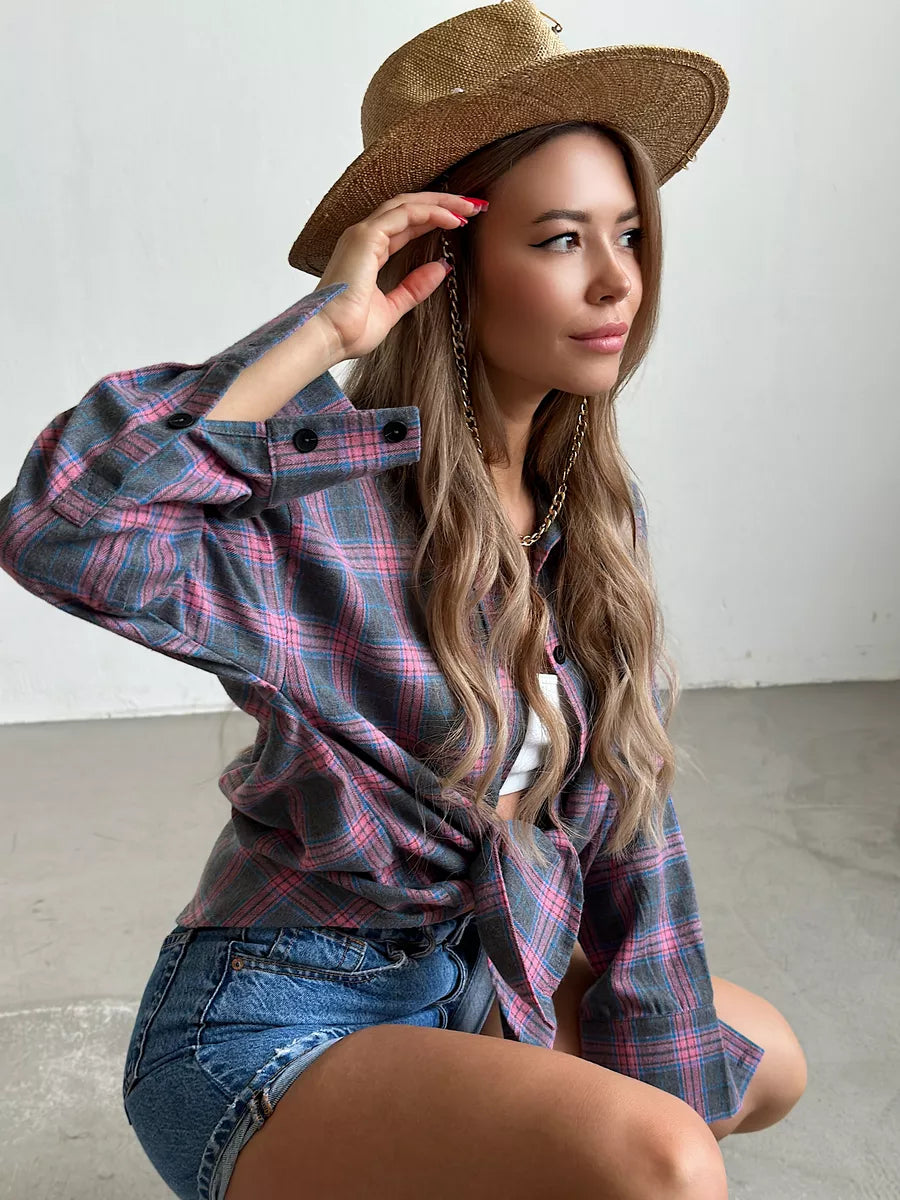 Carrie | Chemise en flanelle à carreaux élégante