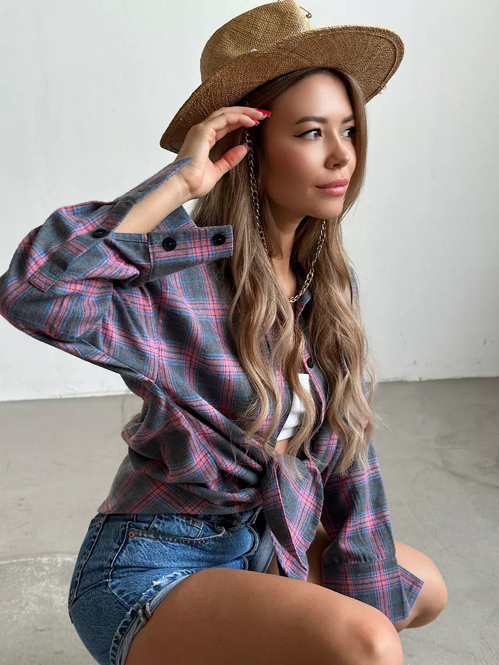 Carrie | Chemise en flanelle à carreaux élégante