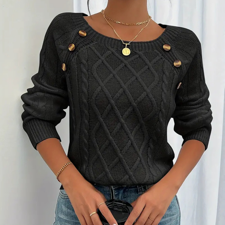 Halina | Pull en câble pour femme | Look décontracté et branché