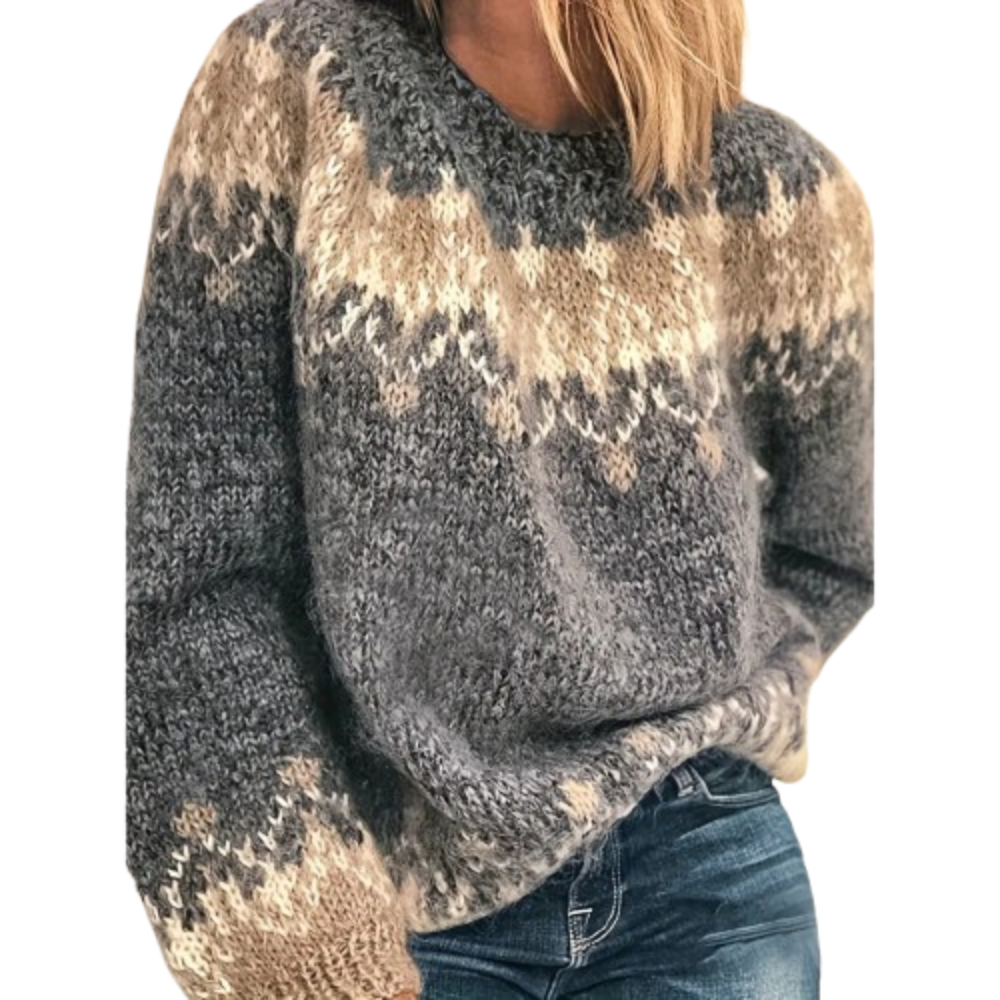 Jasmin | Pull en maille décontracté et féminin à col rond