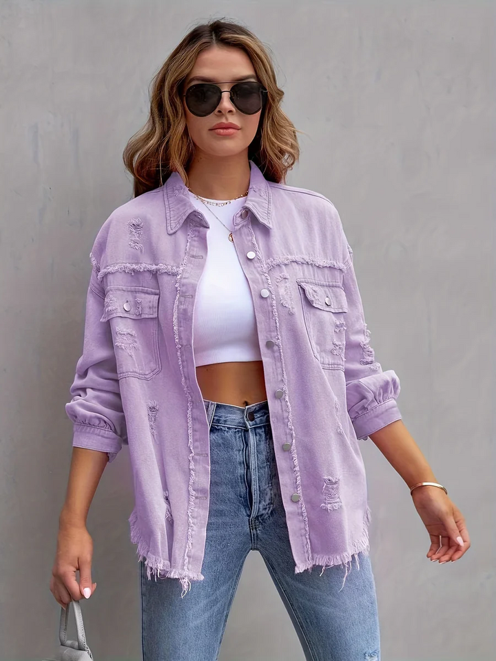 Veste en denim surdimensionnée pour femmes - ALEXA
