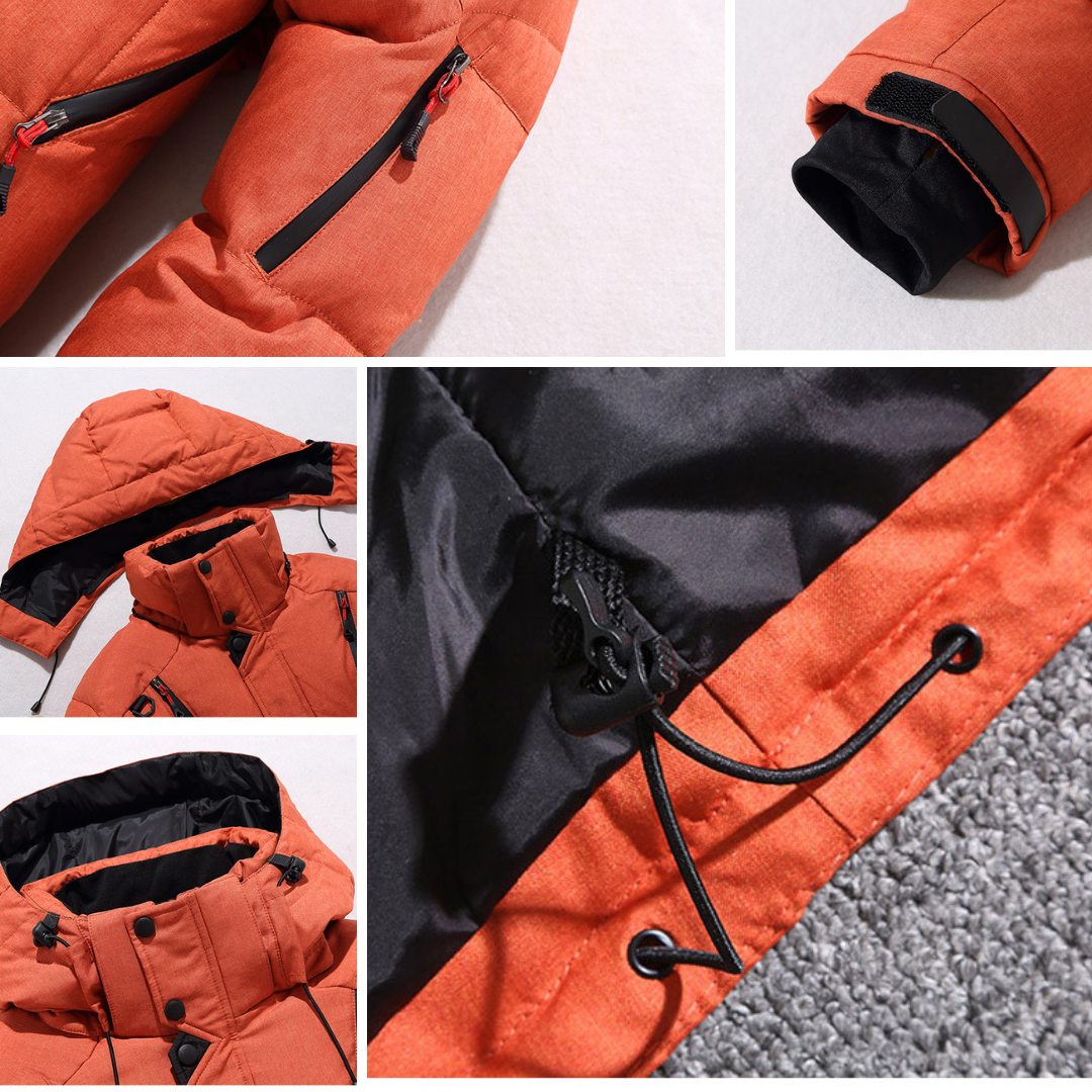 Premium Goose Parka | Veste d'hiver de luxe pour hommes avec capuche amovible