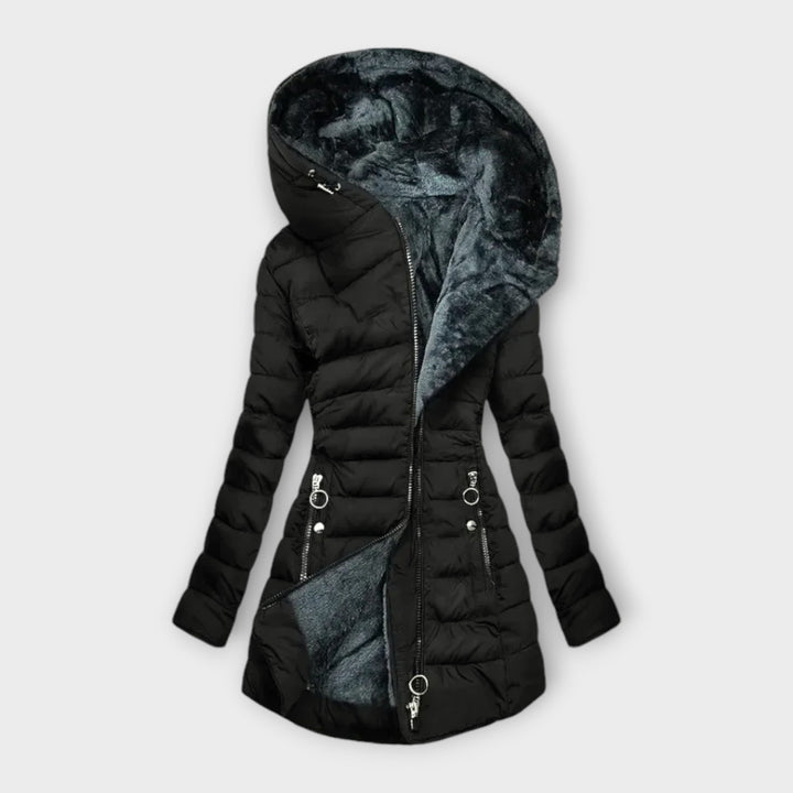 Élégance douillette : Manteau luxueux doublé de fourrure par FLICHA