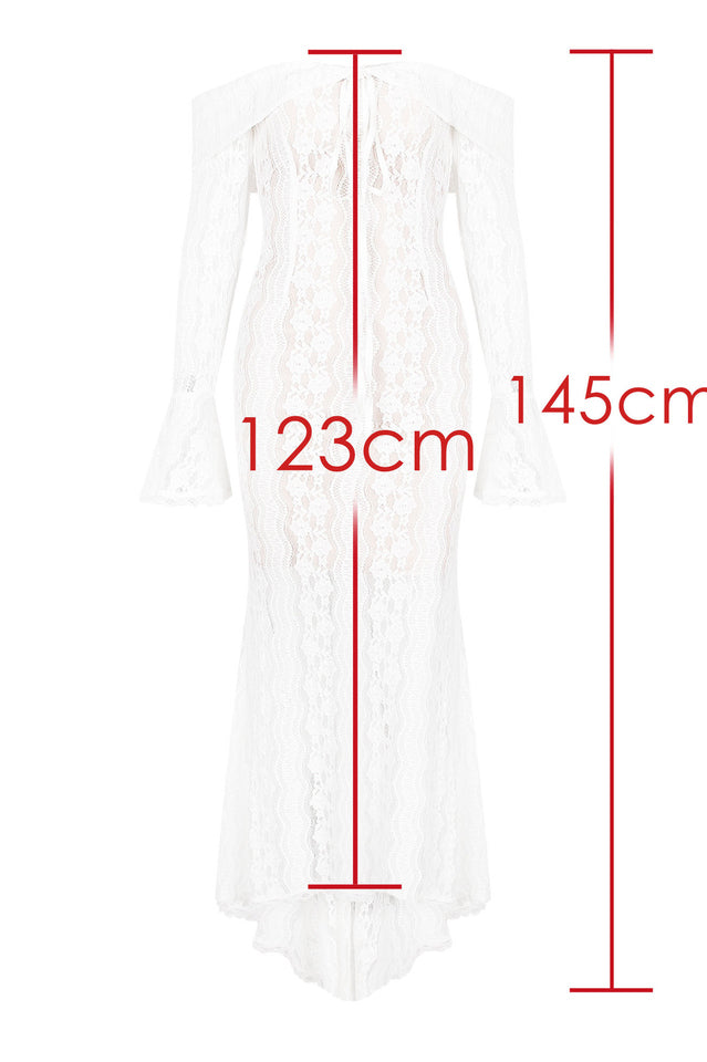 Élina Robe Longue Épaules Dénudées Dentelle Fleurie – Chic Romantique