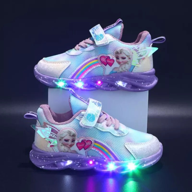 Elsa - Baskets lumineuses colorées et enchanteresses pour enfants