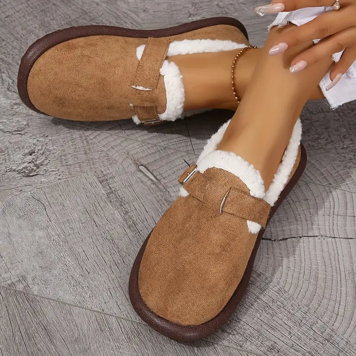Imke - Sandales pelucheuses luxueuses et confortables pour femmes