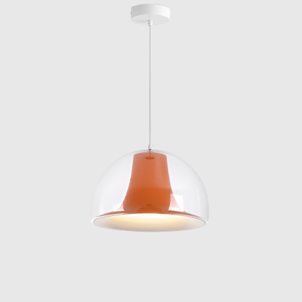 Lampe suspendue en verre semi-circulaire avec design Jellies