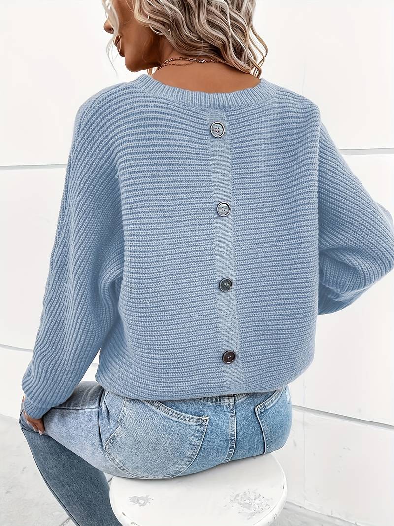 Fanny - Pull à col rond élégant et confortable, parfait pour le printemps
