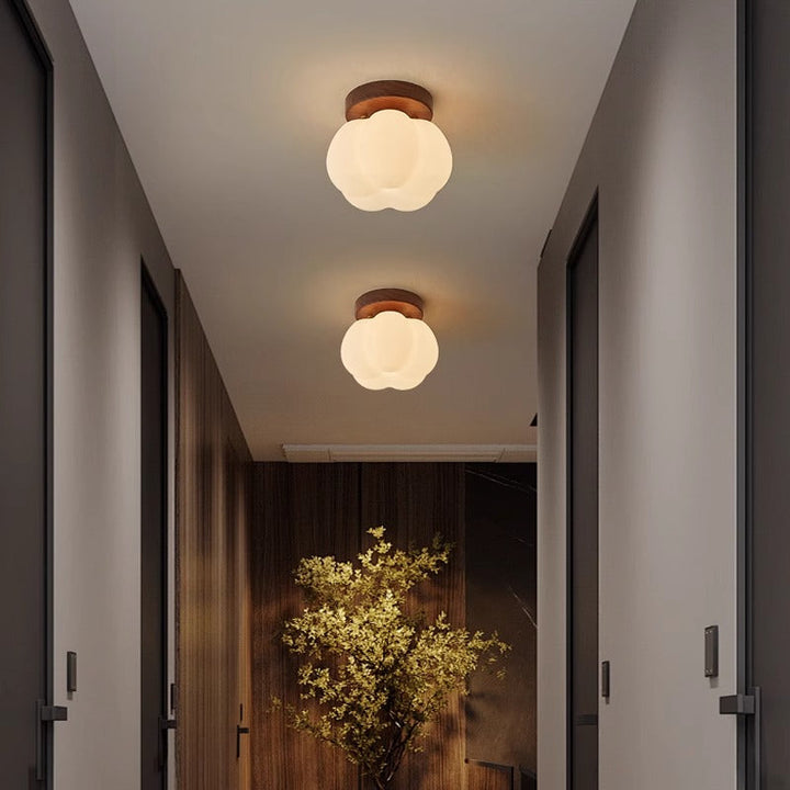 Lampe suspendue chic en forme de citrouille pour une atmosphère plus chaleureuse