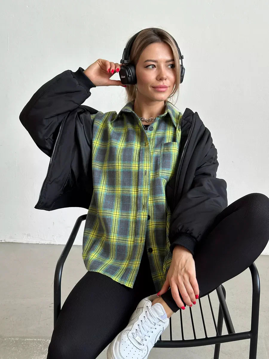 Carrie | Chemise en flanelle à carreaux élégante