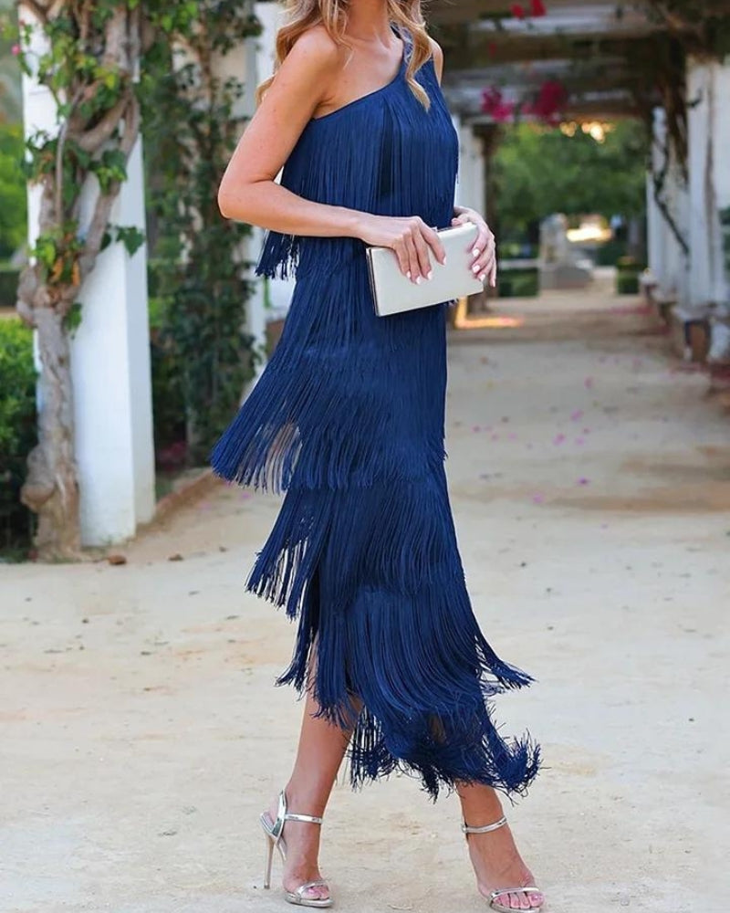 LD | Robe à Franges Élégante – Style Tendance et Sophistiqué
