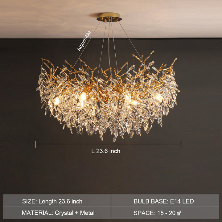 Lustre de luxe en cristal français pour une atmosphère élégante