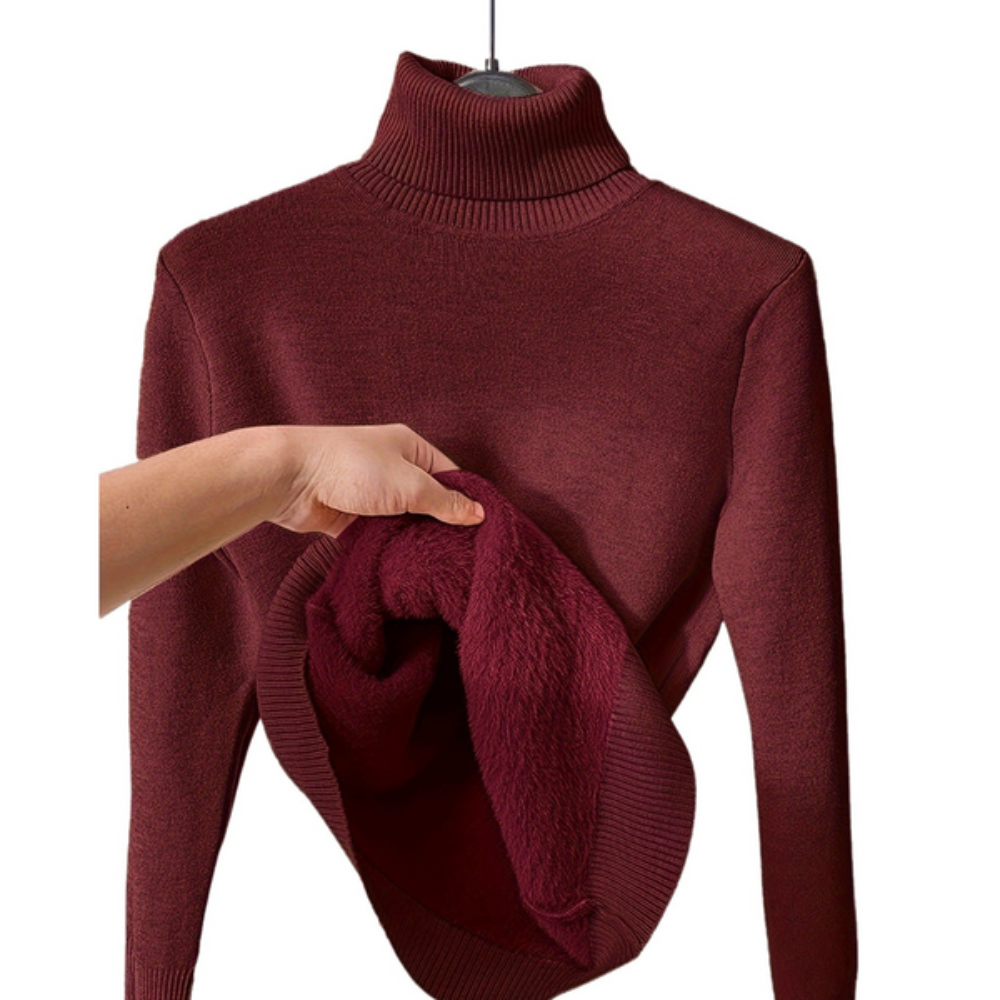 Alvira Women's Long Sleeve Turtleneck Sweater | Parfait pour l'élégance hivernale