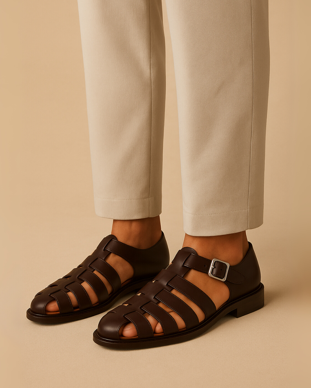 Renaud – Sandale Fermée à Boucle Élégante – Confort et Style Chic