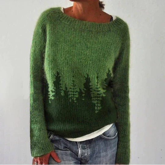Malu - Pull rétro élégant pour femmes avec des imprimés uniques