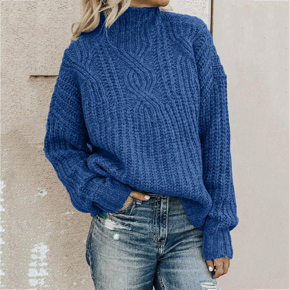 Gladia | Pull tricoté tendance à col montant de luxe pour femmes