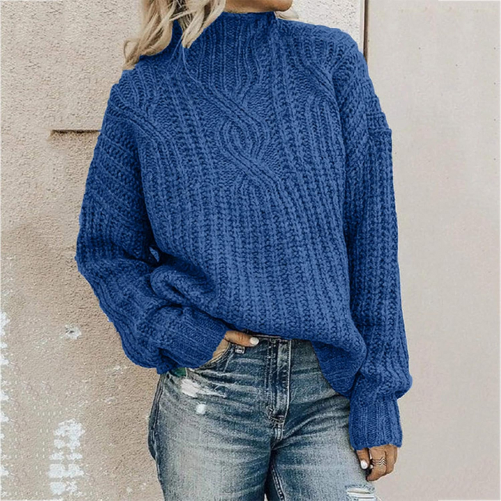 Gladia | Pull tricoté tendance à col montant de luxe pour femmes