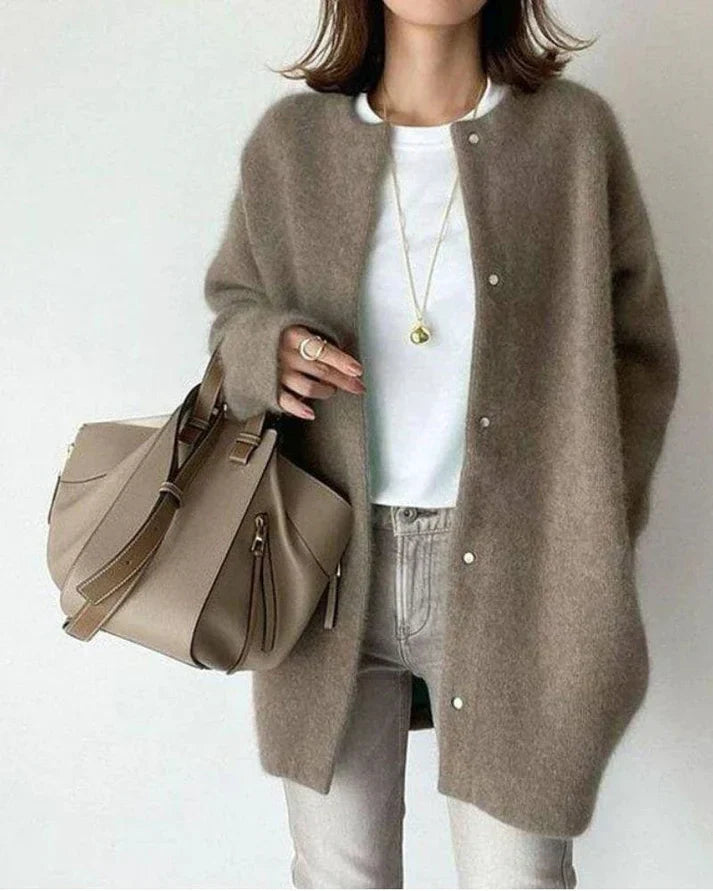 Lia - Cardigan de luxe en laine douce et mohair élégant