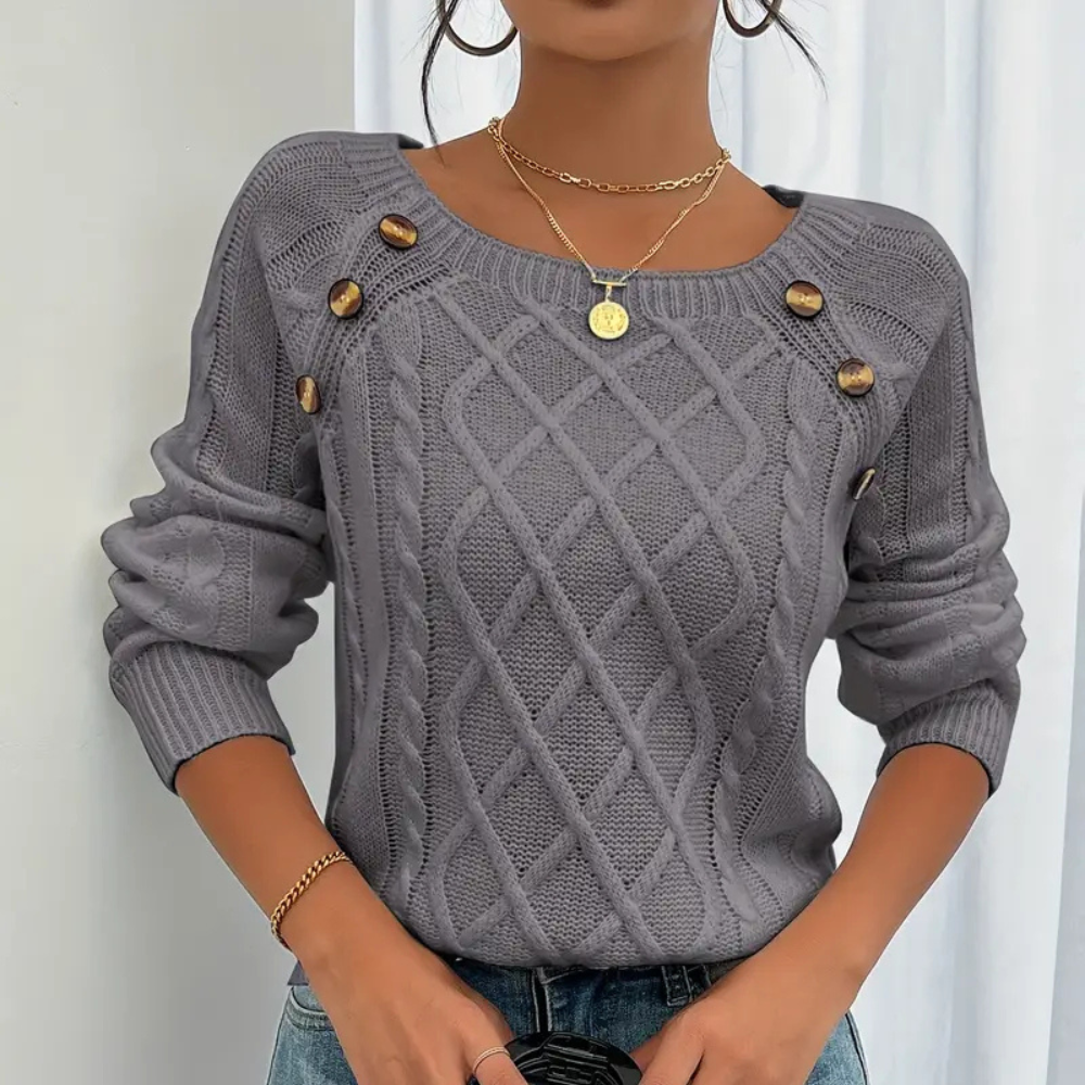 Halina | Pull en câble pour femme | Look décontracté et branché
