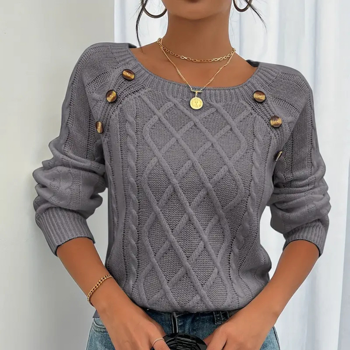 Halina | Pull en câble pour femme | Look décontracté et branché