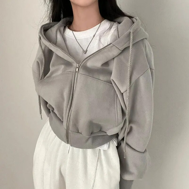 Gladys | Sweat à capuche surdimensionné avec fermeture éclair pour femmes