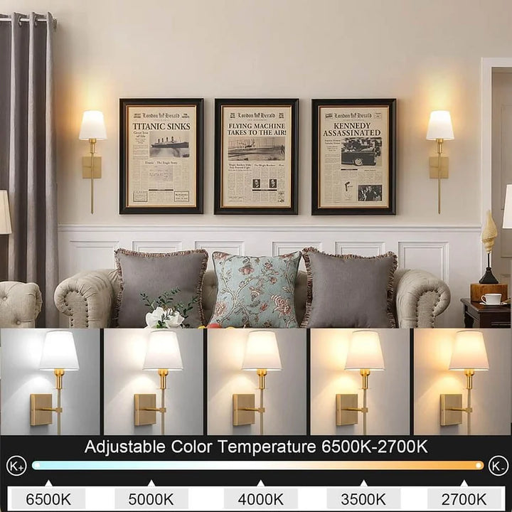 Lot de 2 appliques murales sans fil rechargeables - Pour une ambiance lumineuse !