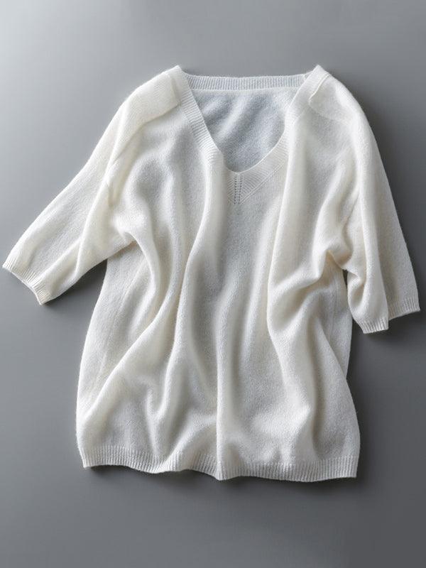 Beatrice - Pull de luxe à col en V en cachemire doux pour femmes