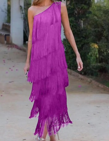 LD | Robe à Franges Élégante – Style Tendance et Sophistiqué
