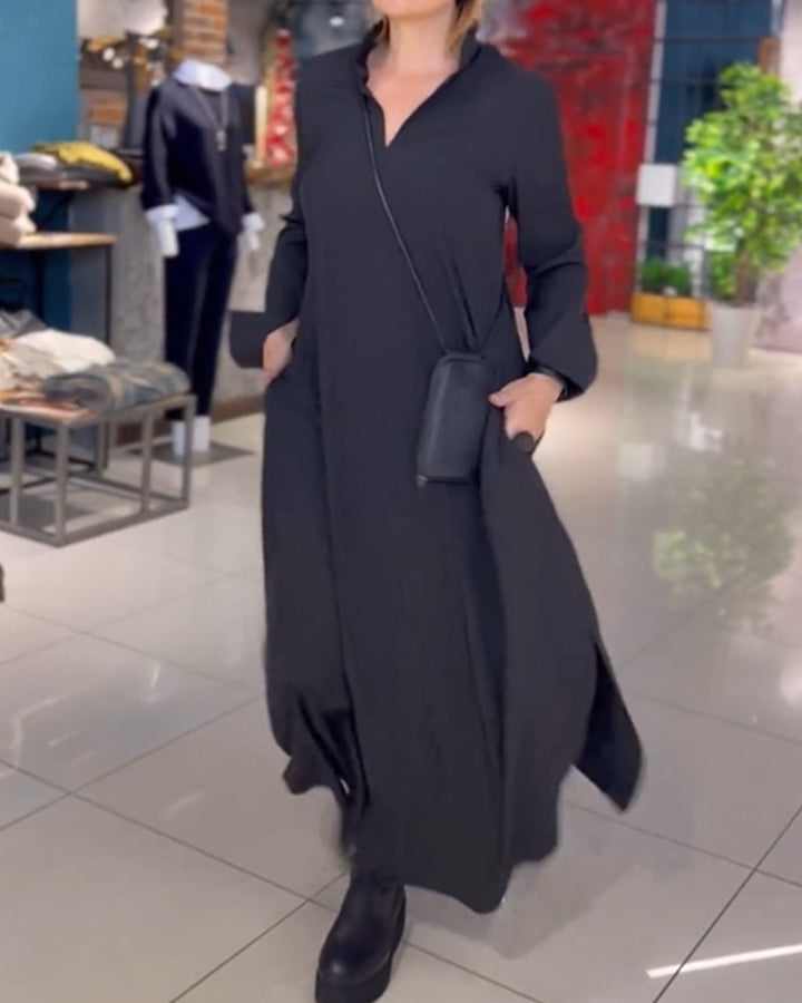 Thérèse™ - Robe polo longue avec fente