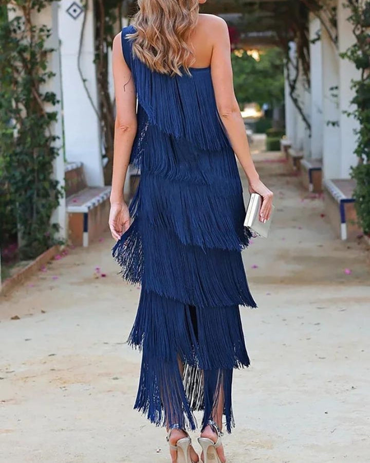 LD | Robe à Franges Élégante – Style Tendance et Sophistiqué