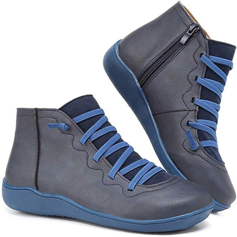 Léonie™ - Bottes plates en cuir décontractées