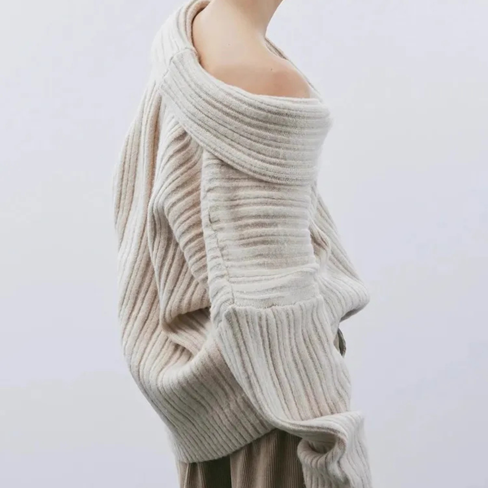 Kimberly | Pull à épaulettes en tricot de luxe pour femmes