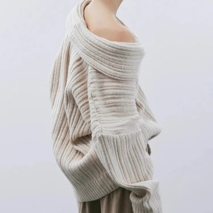 Kimberly | Pull à épaulettes en tricot de luxe pour femmes