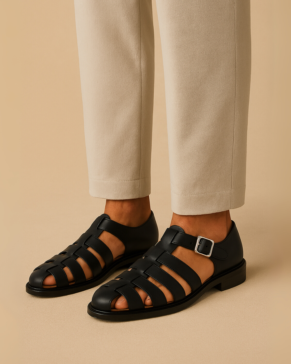 Renaud – Sandale Fermée à Boucle Élégante – Confort et Style Chic