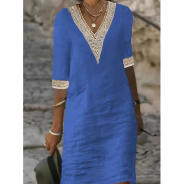LD | Robe Blanche Élégante – Style Intemporel et Charme Naturel