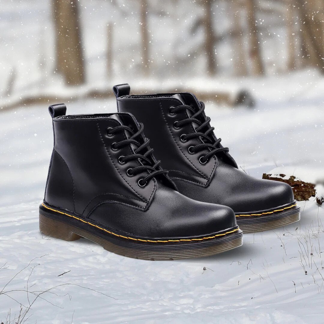Bottines élégantes en cuir Vin