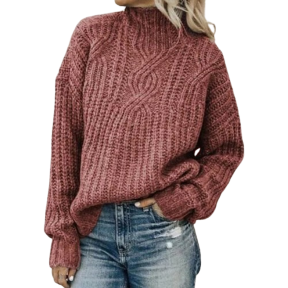Gladia | Pull tricoté tendance à col montant de luxe pour femmes