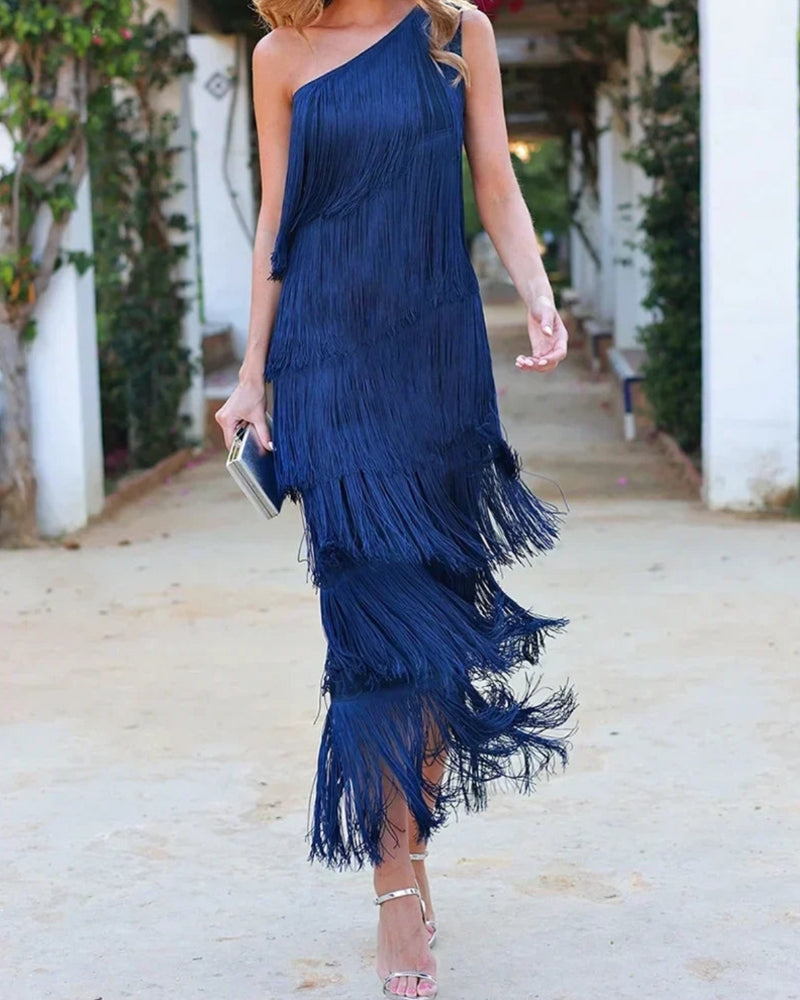 LD | Robe à Franges Élégante – Style Tendance et Sophistiqué
