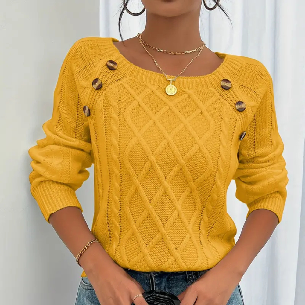 Halina | Pull en câble pour femme | Look décontracté et branché