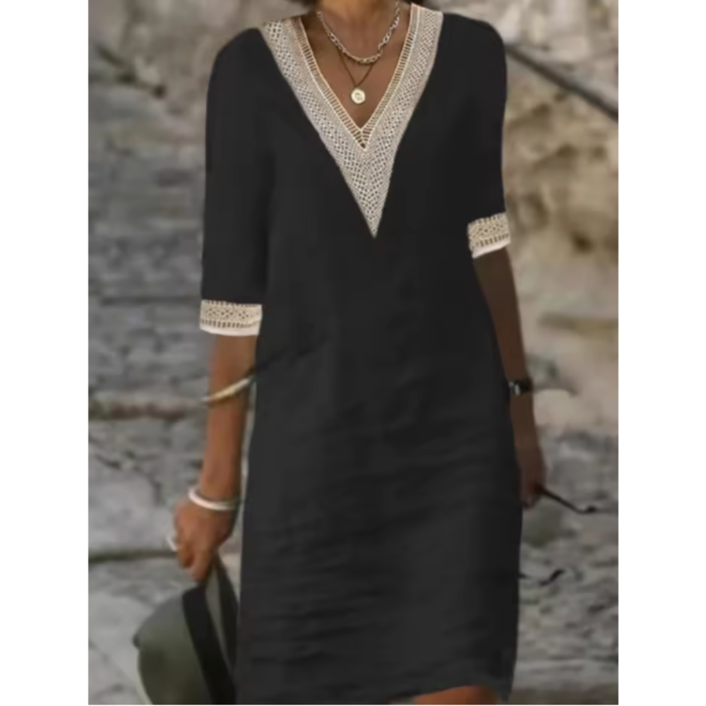 LD | Robe Blanche Élégante – Style Intemporel et Charme Naturel