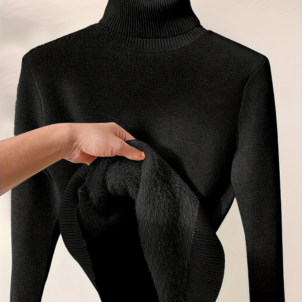 Alvira Women's Long Sleeve Turtleneck Sweater | Parfait pour l'élégance hivernale