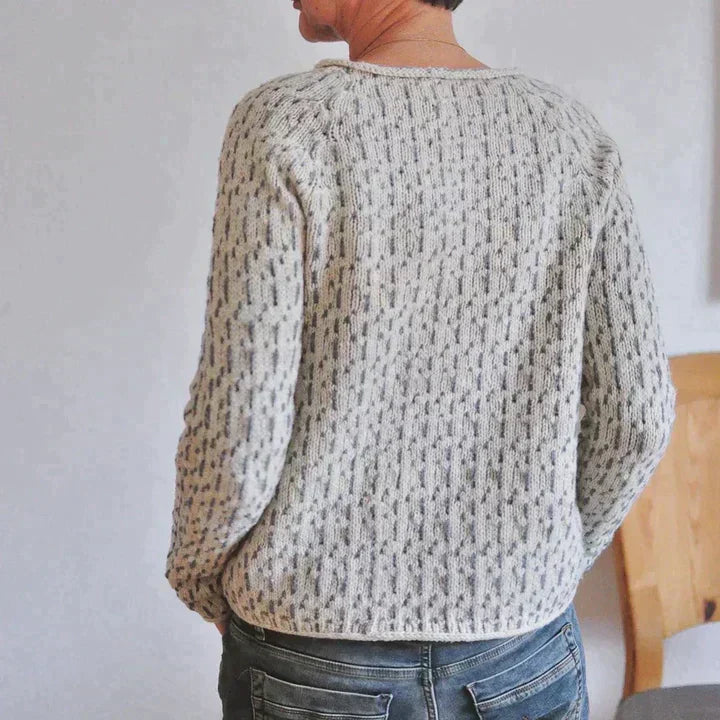 Filomena - Pull gris élégant et polyvalent, parfait pour toutes les occasions