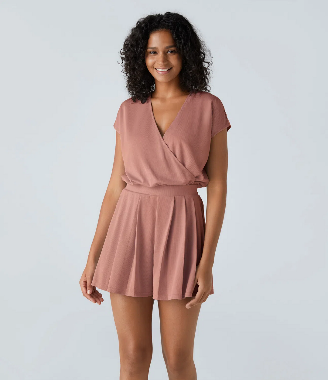 Chic V-Neck Short Casual Jumpsuit for Women by Helly