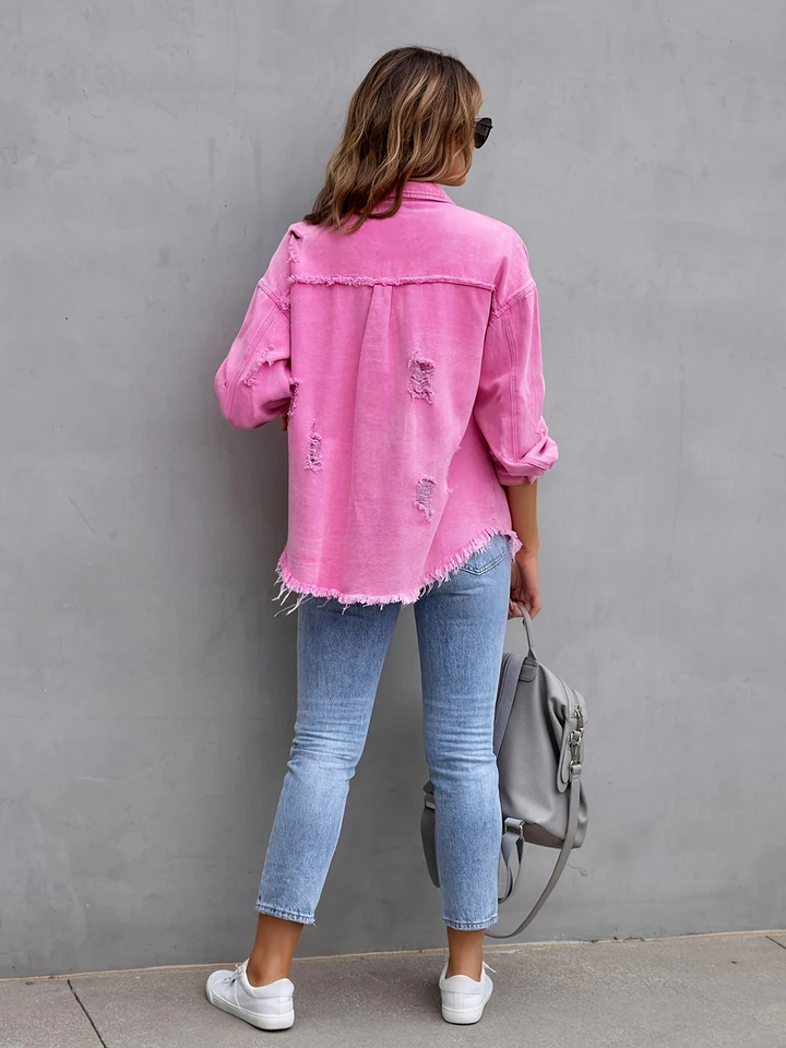Veste en denim surdimensionnée pour femmes - ALEXA