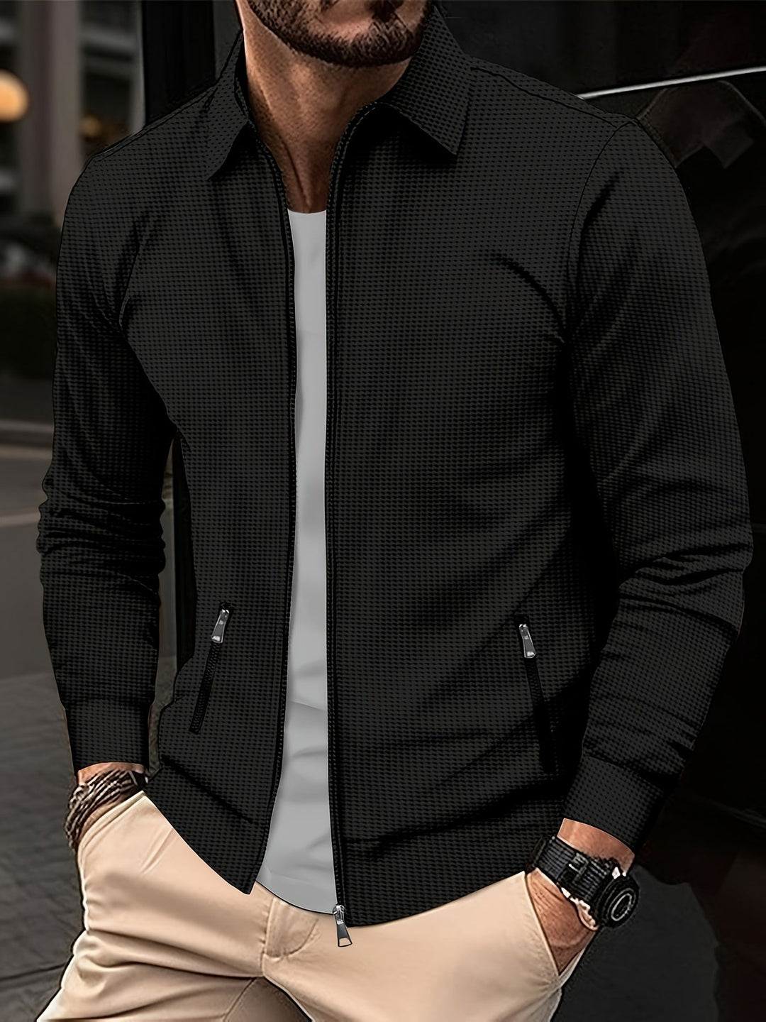 Eden | Veste zippée tendance avec col stylé