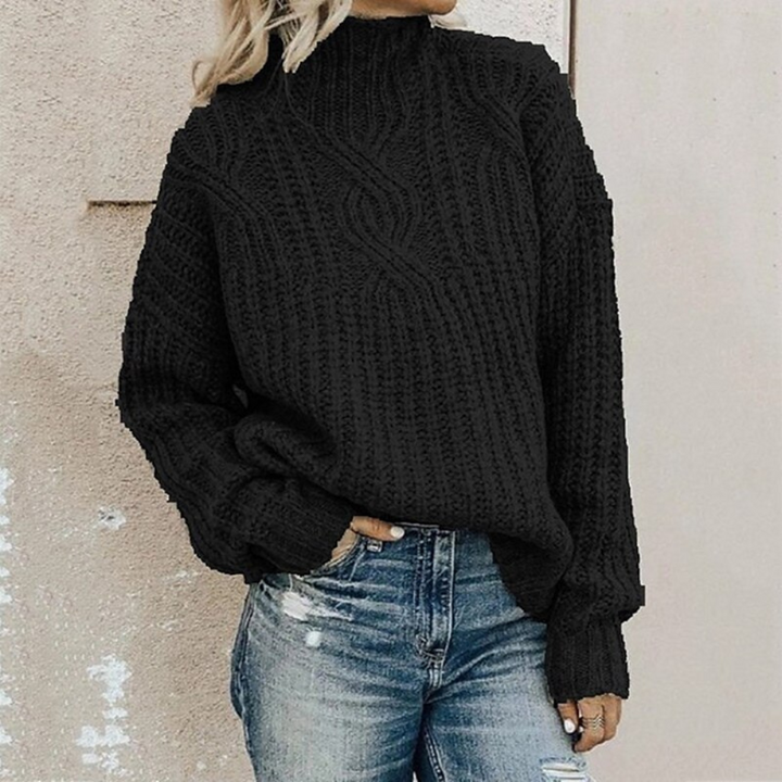 Gladia | Pull tricoté tendance à col montant de luxe pour femmes