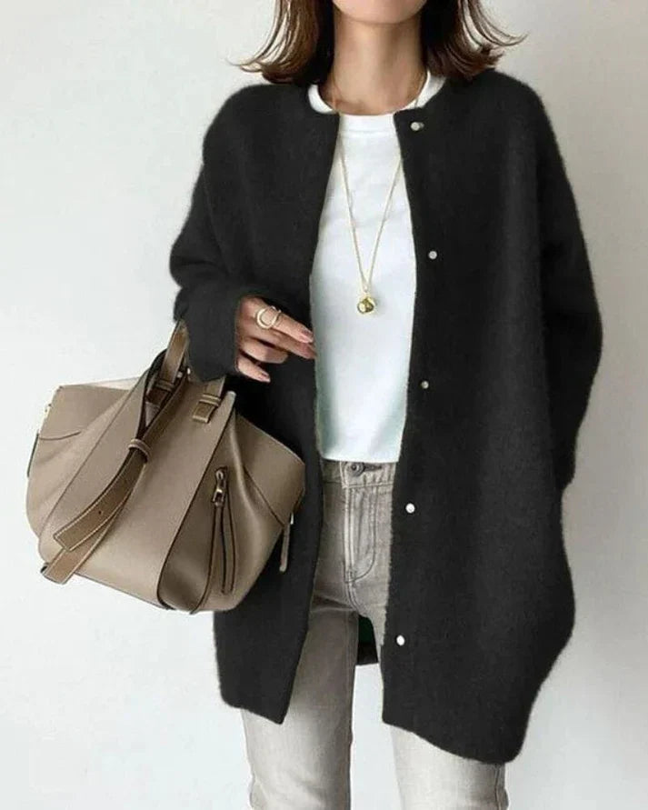 Lia - Cardigan de luxe en laine douce et mohair élégant
