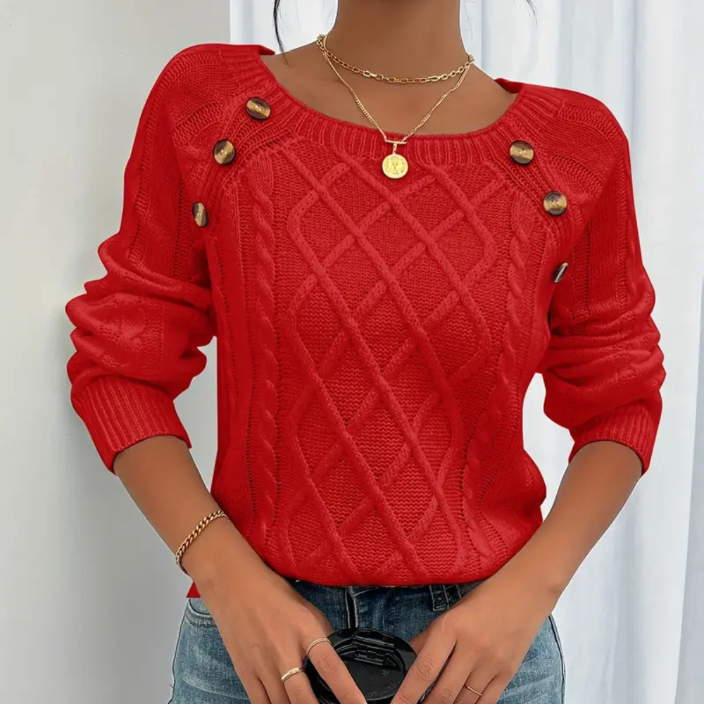 Halina | Pull en câble pour femme | Look décontracté et branché