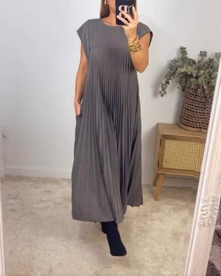 Joshua | Robe longue fluide à manches courtes
