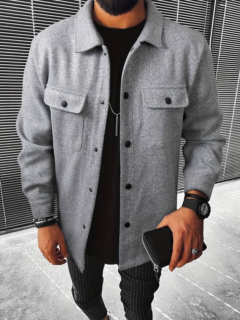 Luca | Chemise en laine luxueuse pour un look élégant
